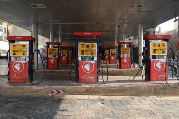 A general view of a gas station during a gas station disruption in Tehran, Iran, December 18, 2023.