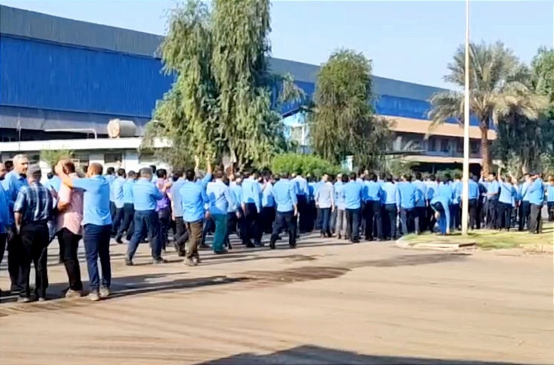 اعتصاب و اعتراض کارگران گروه ملی فولاد اهواز به ششمین روز خود رسید