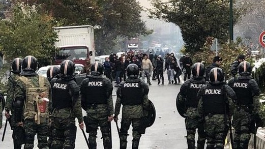 A scene of anti-regime protests in November 2019