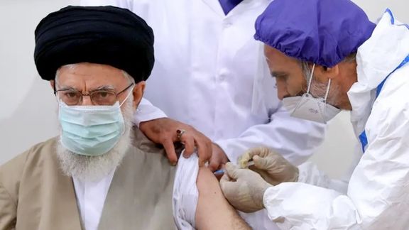 Ali Khamenei said to be receiving an Iranian Covid vaccine (Undated)