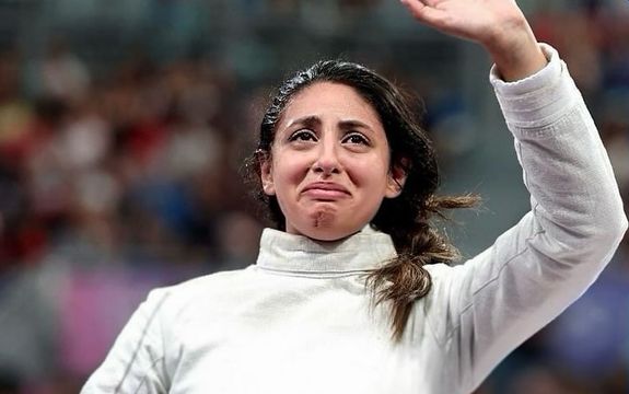 ندا حافظ، شمشیرباز مصری، در ماه هفتم بارداری در المپیک مسابقه داد