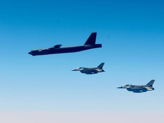 سه جنگنده اف-۱۶ اسرائیل دو بمبافکن بی-۵۲ آمریکا را تا خلیج فارس اسکورت کردند