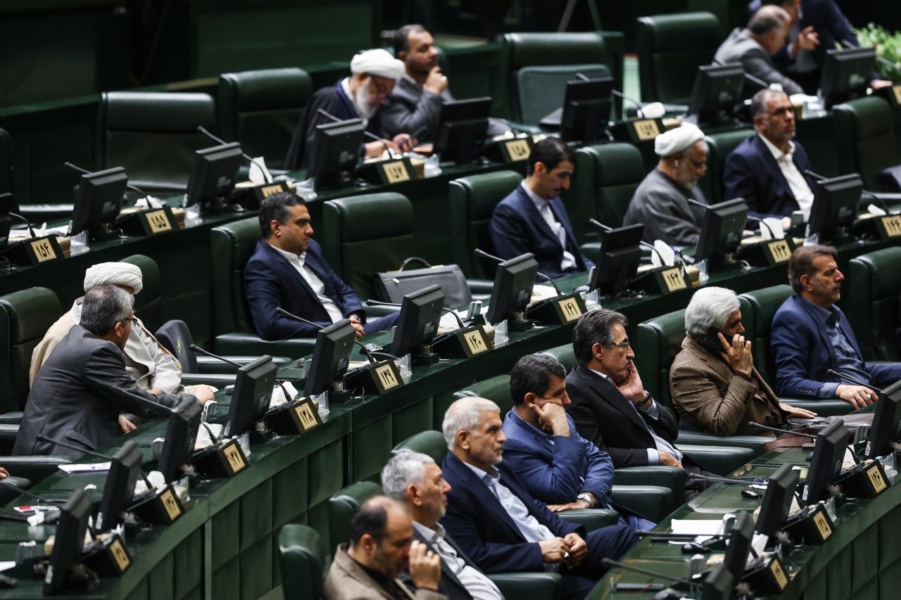 A session of the Iranian parliament on May 21, 2025
