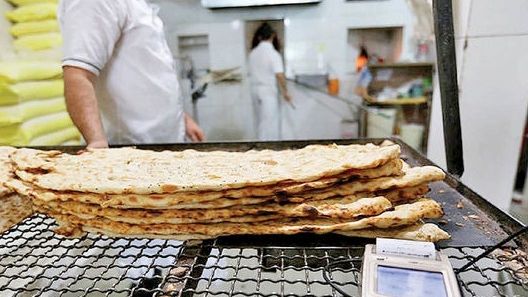 A bakery in Tehran where one type of flat bread is baked