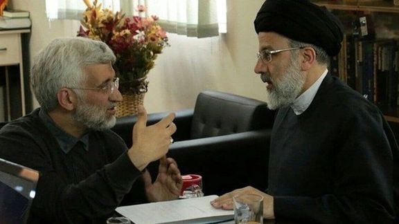 Saeed Jalili with President Ebrahim Raisi in 2022
