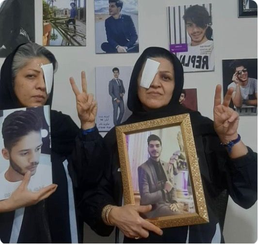 An injured eye became a social-media symbol for the suppression of the protests in Isfahan in 2021.