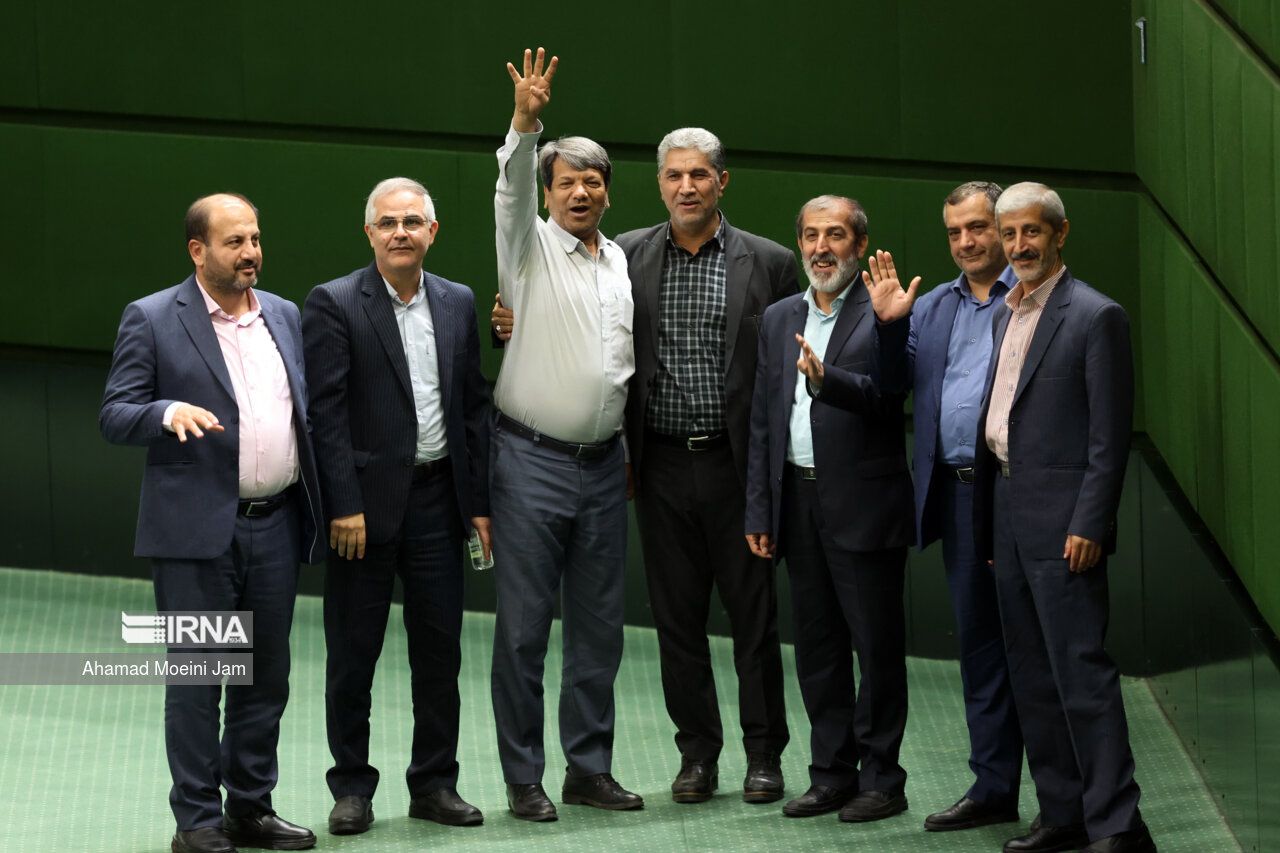 A group of Iranian lawmakers during a session of the parliament on November 5, 2023 