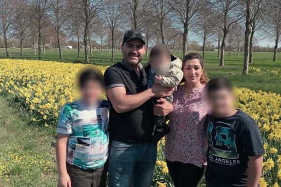 An undated photo of the refugee family in Denmark