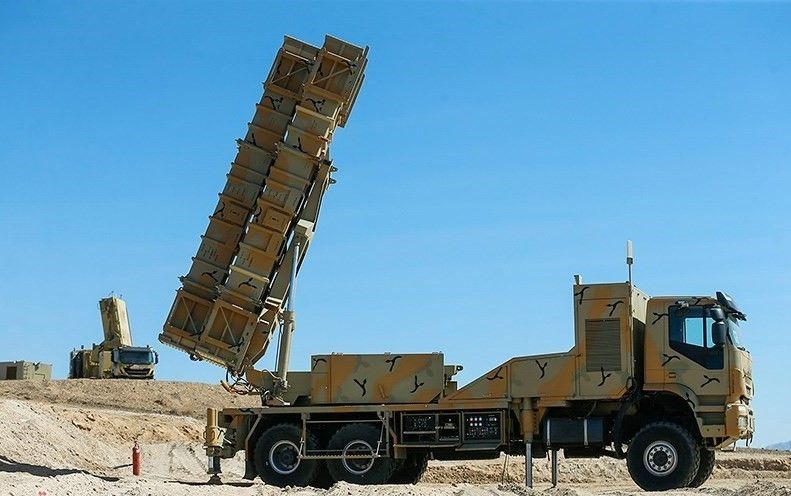 AN Iranian air defense missile launcher during exercises. October 12, 2021