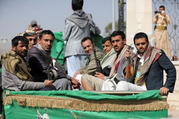Fighters in Yemen with Kalashnikov assault rifles. Undated