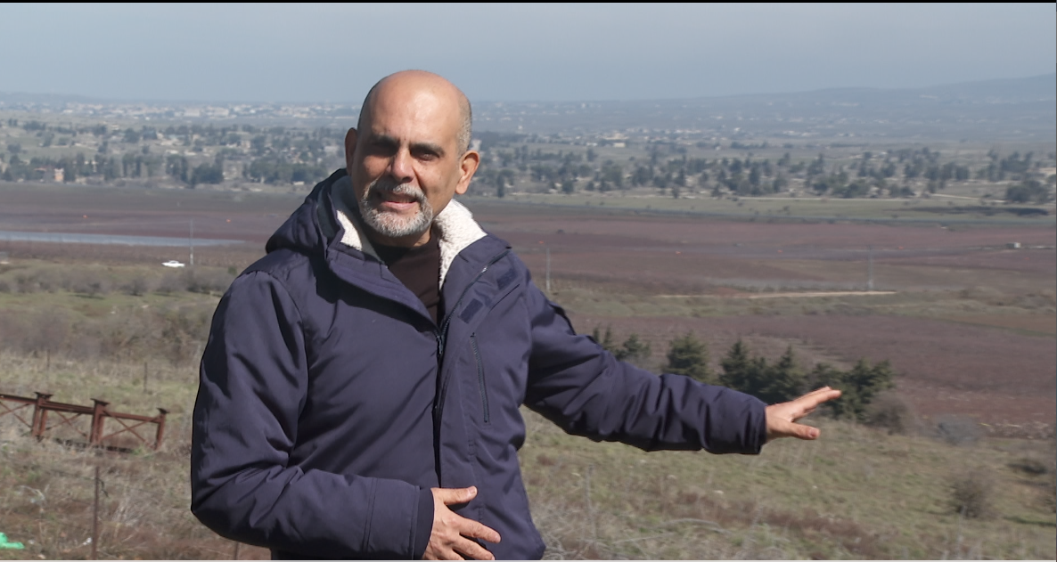 Iran International correspondent Babak Itzhaki at the Golan Heights. February 10, 2022