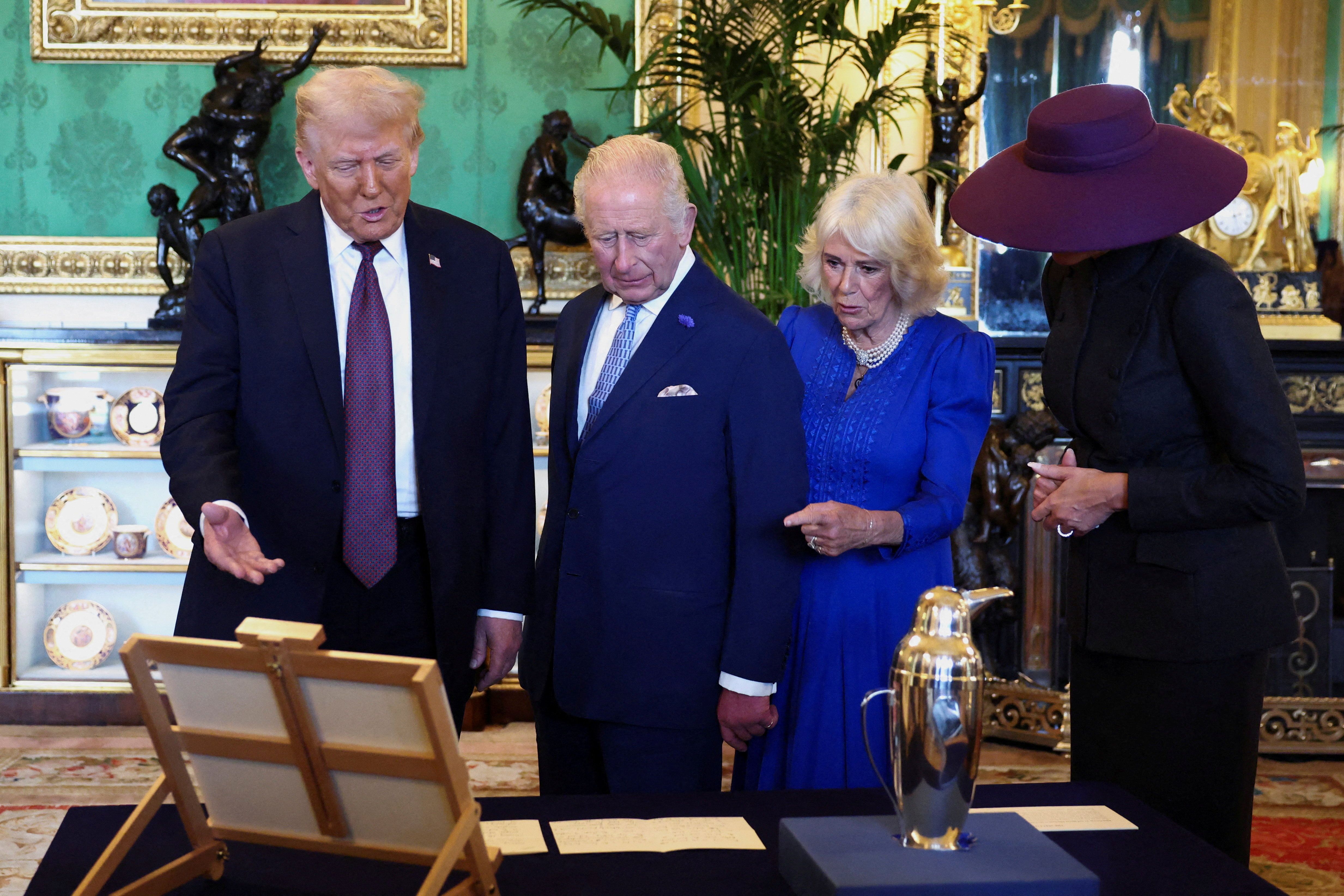 ترامپ و ملانیا در قلعه وینزور با شاه چارلز و خانواده سلطنتی دیدار کردند 