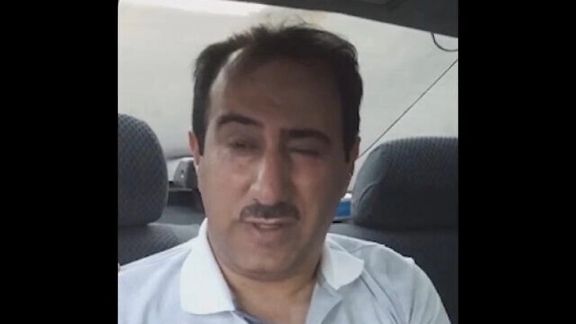 A photo said to show Mansour Rasouli during his interrogation. Undated