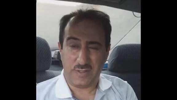 A screengrab from Mansour rasouli during his alleged interrogation.
