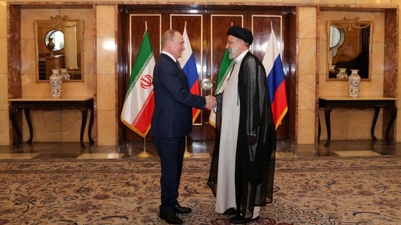 Iranian President Ebrahim Raisi meets with Russian President Vladimir Putin in Tehran, Iran, July 19, 2022.