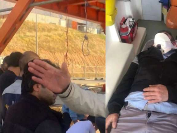 One of the workers who attempted suicide by hanging himself at Ilam petrochemical complex (December 2023)