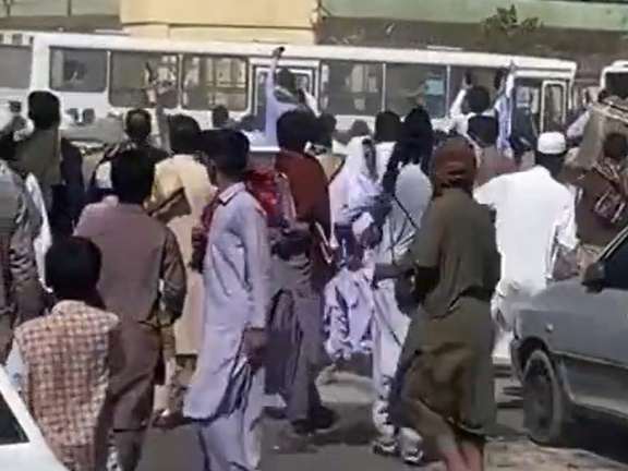 Protesters in Zahedan in October 2022