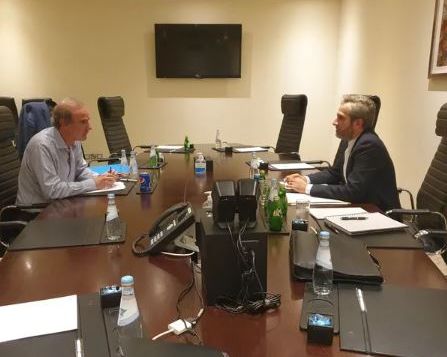 EU coordinator Enrique Mora (L) and Iran's nuclear negotiator Ali Bagheri-Kani in Doha