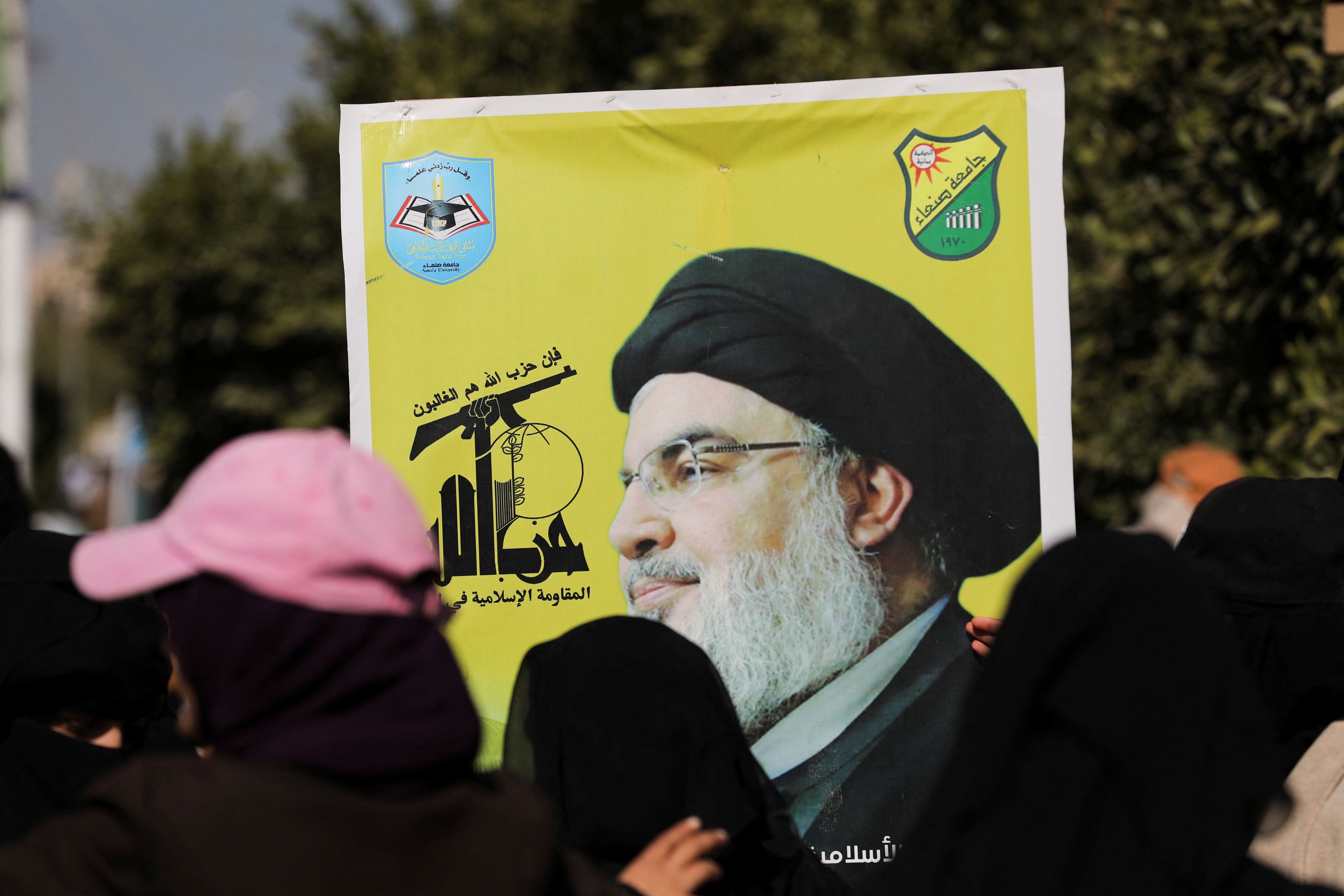 تجمع حامیان حزب‌الله لبنان در صنعا، یمن، ۲۱ آذر