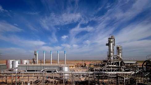 An Iranian oil installation in Khuzestan. Undated