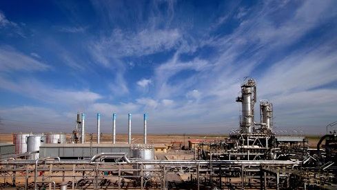 An Iranian oil installation in Khuzestan province