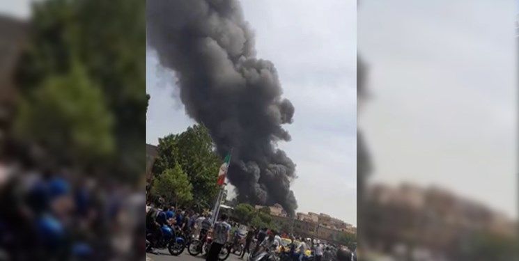 A large fire in a Tehran warehouse on May 20, 2023