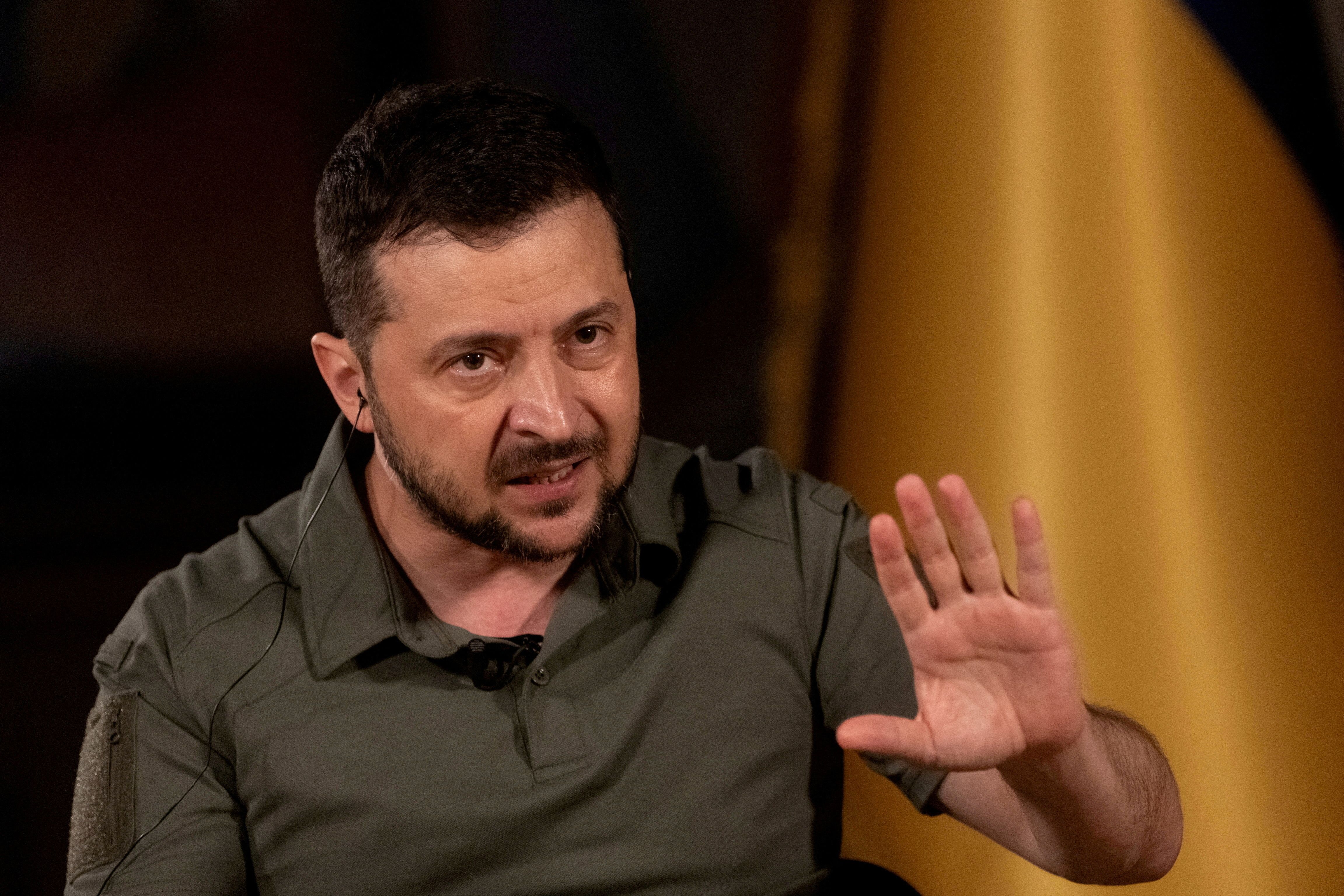President Volodymyr Zelensky in an interview in Ktiv on September 16, 2022