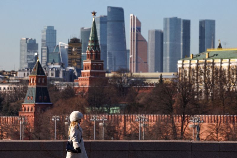 The Kremlin and a main business district is seen in Moscow in this file image.