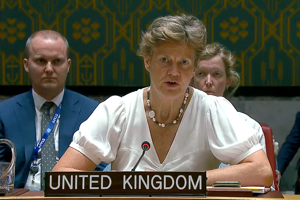 Britain's ambassador to the UN Barbara Woodward