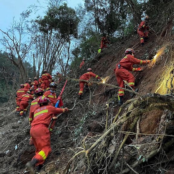 دولت چین: احتمالا همه ۱۳۲ سرنشین هواپیمای خطوط داخلی چین در سقوط روز دوشنبه جان باختهاند