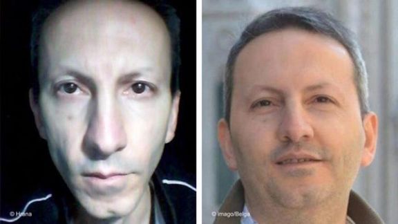 Ahmadreza Djalali before his arrest and in prison