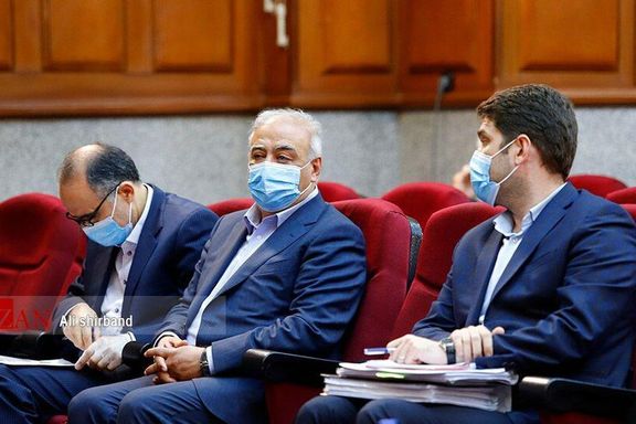 A major bank debtor during trial in Iran.