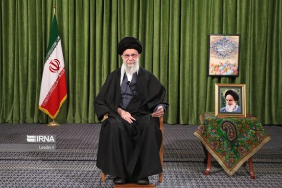 Iran's ruler Ali Khamenei during his New Year address on March 20, 2024