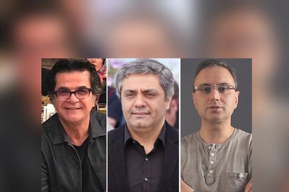 Jailed Iranian directors (L to R) Jaafar Panahi, Mohammad Rasoulof and Mostafa Alehahmad