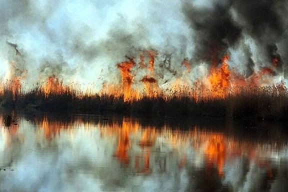 مدیرکل مدیریت بحران گیلان: آتشسوزی گسترده در تالاب انزلی تا صبح سهشنبه ادامه خواهد داشت