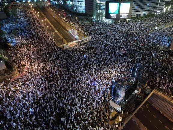 بیش از ۱۵۰ هزار نفر در تلآویو در تظاهرات علیه تغییر نظام قضایی اسرائیل شرکت کردند