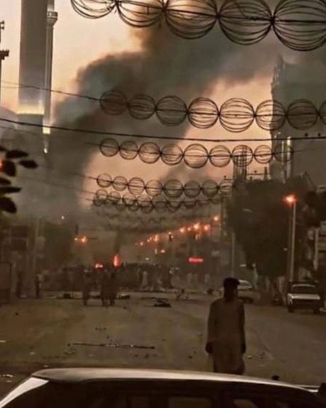 Part of the clashes in the city of Zahedan on September 30, 2022