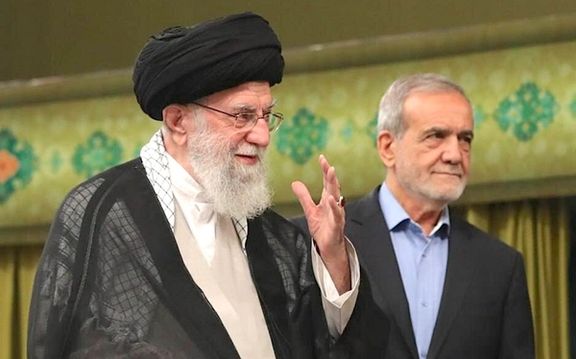 Why did Pezeshkian reveal his disagreement with Khamenei on US talks?