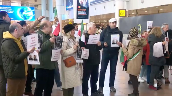 People Gather In Brussels Airport To Stop Deportation Of Two Iranian Asylum Seekers
