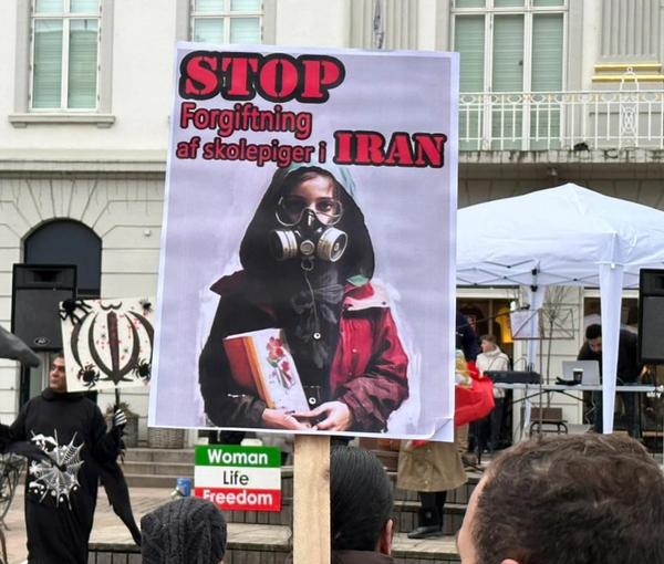 A protest by diaspora Iranian in Germany on March 11, 2023