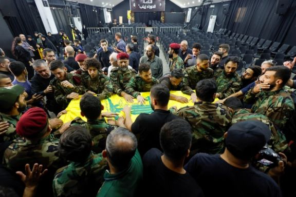 Comrades carry the coffin of a Hezbollah fighter, who was killed in southern Lebanon in clashes with Israel, in Beirut's southern suburbs, November 4, 2023.