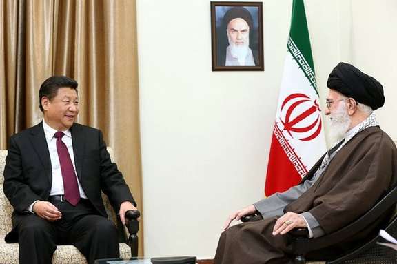 Chinese president Xi Jinping and Iran's Ali Khamenei meeting in Tehran in 2016.