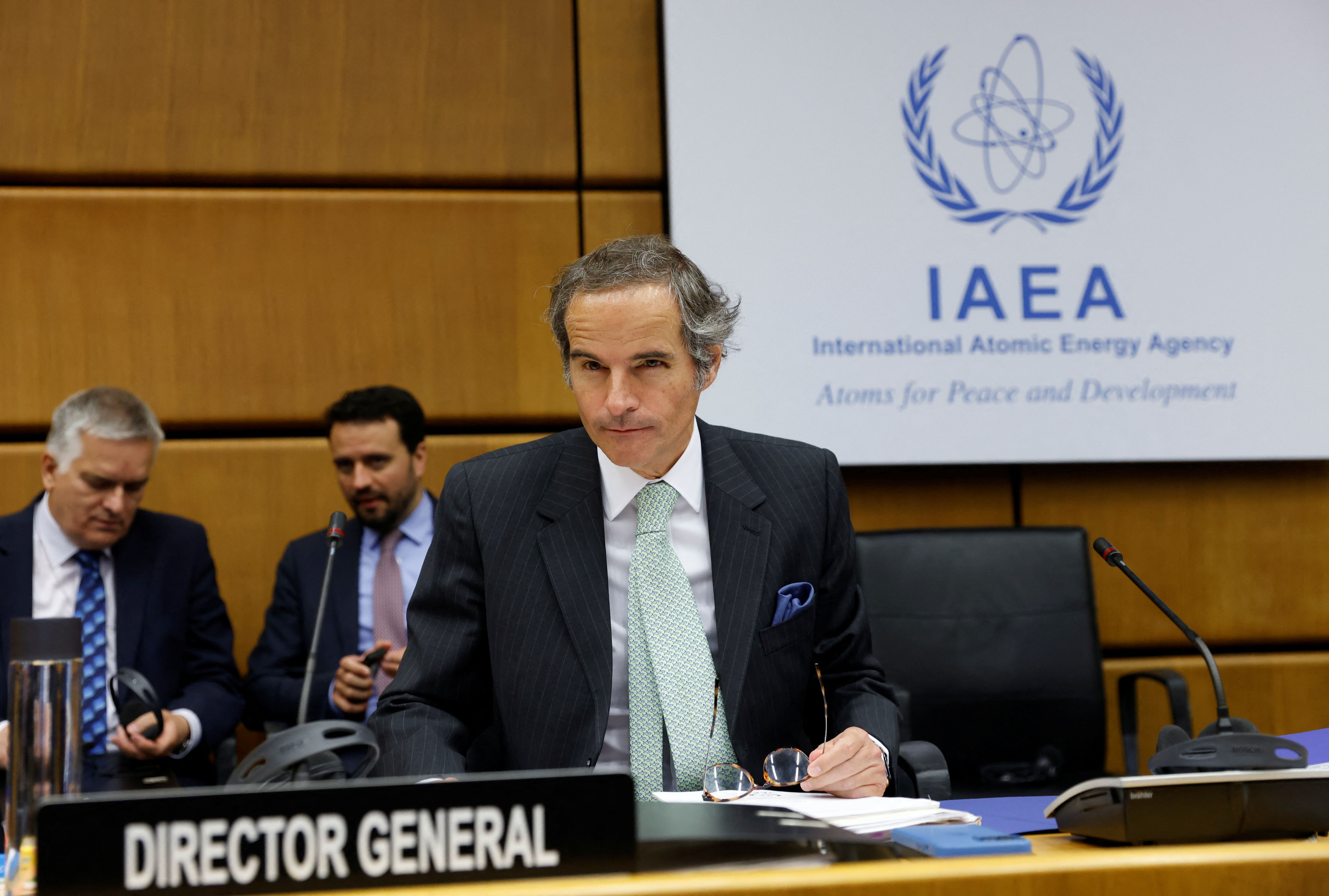 IAEA director Rafael Grossi at the agency's board meeting on June6, 2022