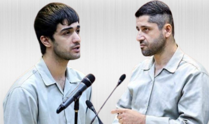 Mohammad Mehdi Karami (L) and Mohammad Hosseini in court