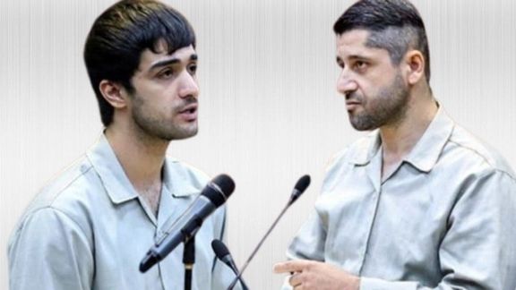 Mohammad Mehdi Karami (L) and Mohammad Hosseini in court