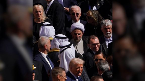 حضور وزیر ارشاد دولت پزشکیان در کنار ترامپ و بایدن در مراسم تشییع پاپ فرانسیس