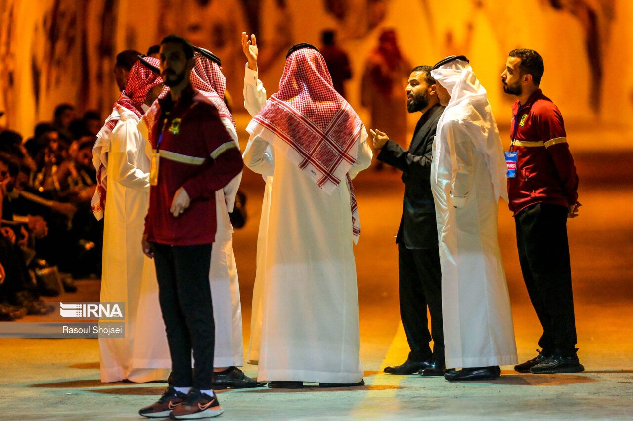 Officials of Saudi Arabia’s Al-Ittihad team discussing with Iranian officials at Esfahan’s Naghsh-e- Jahan Stadium before the AFC match that was cancelled (October 2023) 
