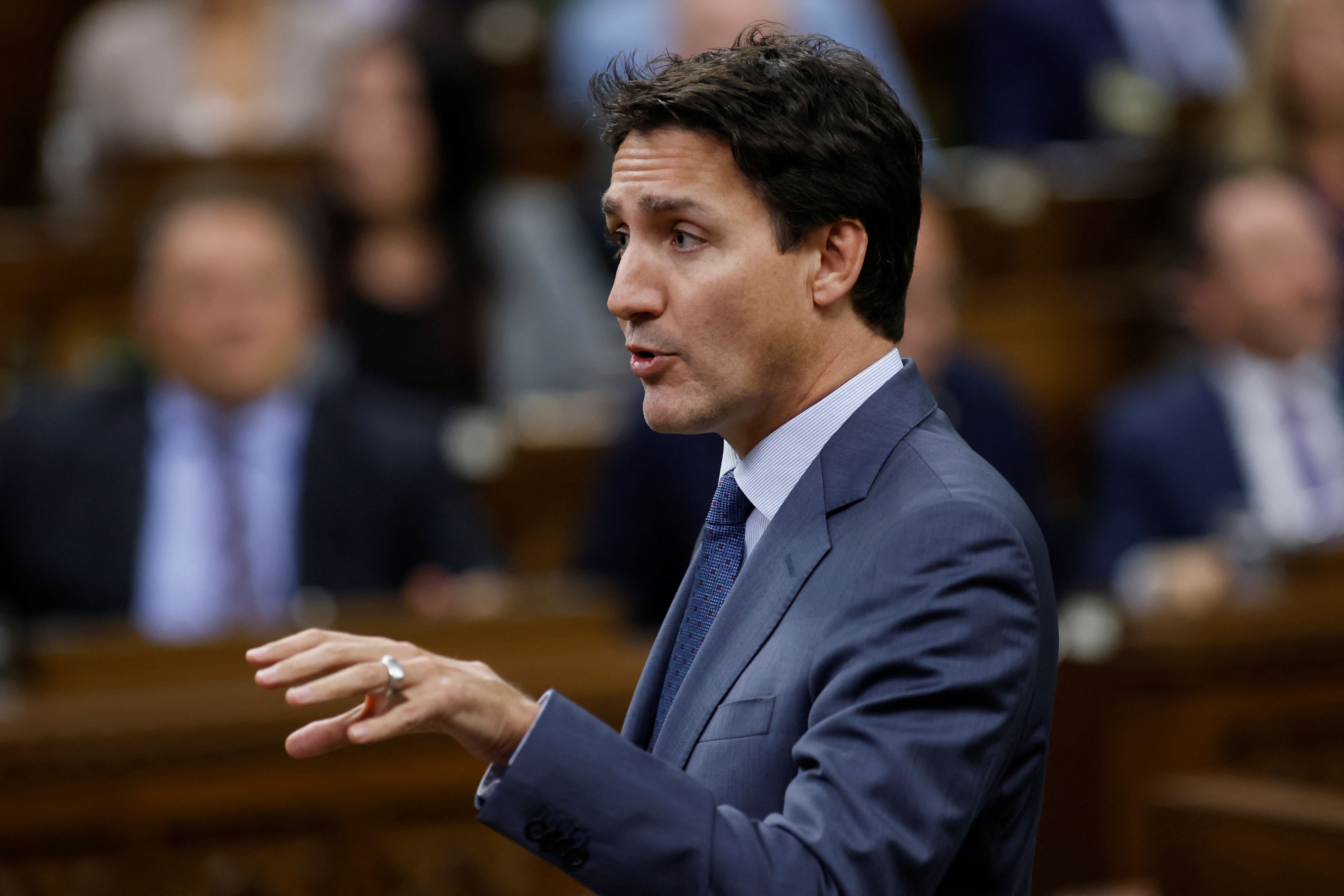 Canadian Prime Minister Justin trudeau in parliament on October 5, 2022