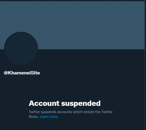 توییتر یکی از حساب‌های خامنه‌ای را به دلیل تهدید ترامپ به قتل برای همیشه بست