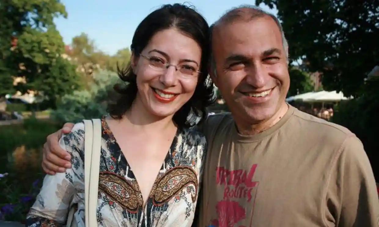 Kamran Ghaderi with his wife, Harika (undated)
